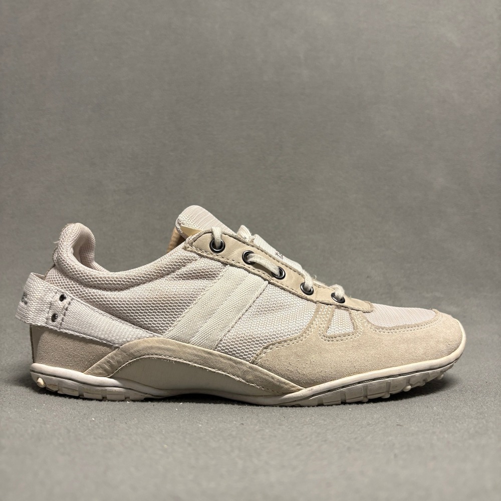 Diesel Futuro W Sneakers 8.5 Beige Cream Good Mesh Suede Low Top Womens - Picture 5 of 11